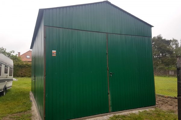 Vorgefertigte Stahlhalle 4×7m- dunkelgrün